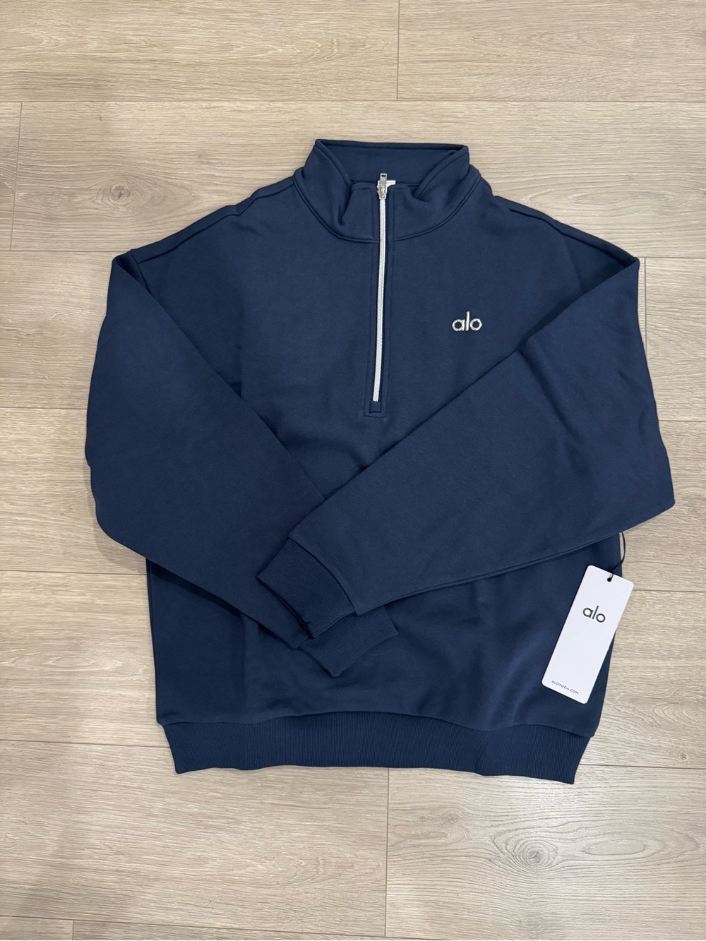 ALO Yoga Men's Navy Half-Zip Sweatshirt Pullover